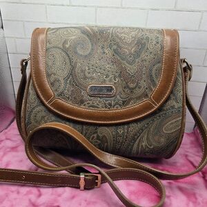 Vintage Carryland Paisley Crossbody Bag